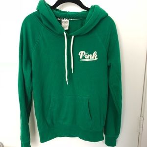 Pink Victoria’s Secret Green Long Sleeve Sweater